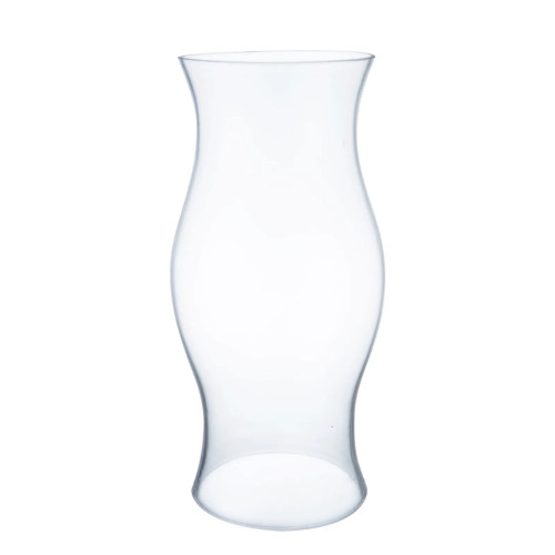 Handblown Curved Glass Hurricane Candle Lantern - 11.5" - Clear - IMAGE 1