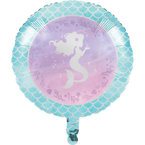 Pack of 10 Purple and Blue Iridescent Mermaid Party Mylar Balloons 18" - IMAGE 1