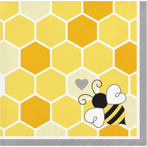 2-Ply Bumblebee Disposable Party Dinner Napkins - 12.75" - Club Pack of 192 - IMAGE 1