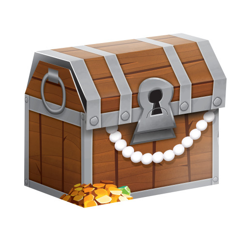 Club Pack of 48 Brown and Gray Treasure Themed Favor Boxes 7" - IMAGE 1