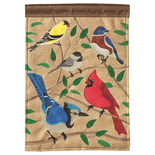 Songbirds Rectangular Outdoor Garden Flag - 18" x 13" - IMAGE 1