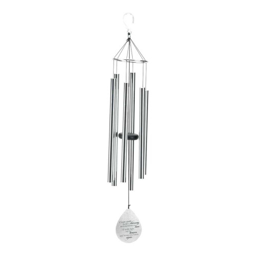 42" Silver Colored If Tears Could Hanging Windchime - IMAGE 1