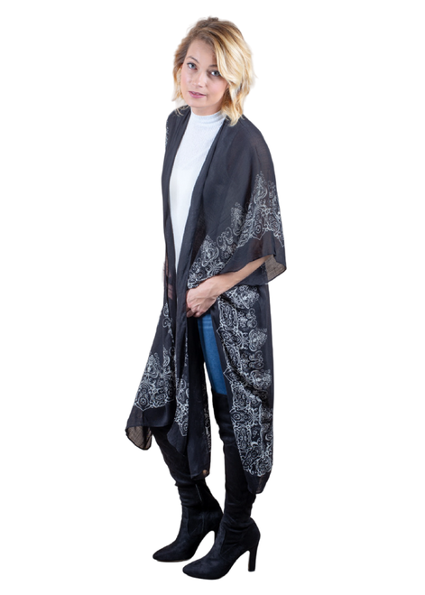 Medallion Womens Adult Long Kimono - One Size - IMAGE 1