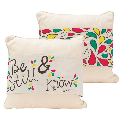 36" White and Red Religious Quotes Reversible Pillow Jacket - IMAGE 1