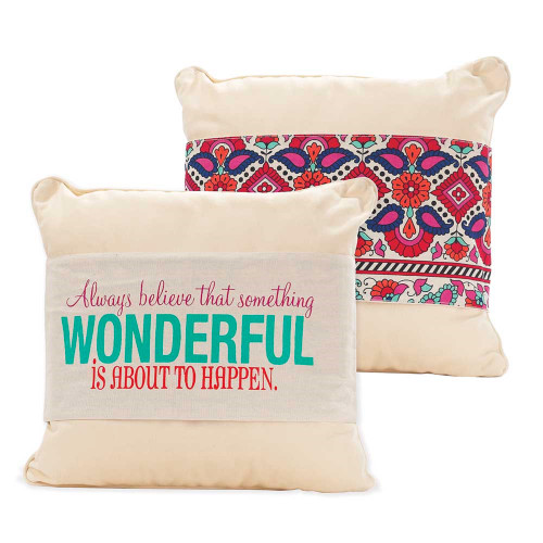 Inspirational and Paisley Design Something Wonderful Pillow Jacket 36 x 8 - IMAGE 1