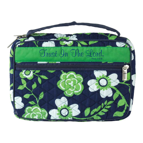 Trust In The Lord Floral Bible Tote - 10" - IMAGE 1