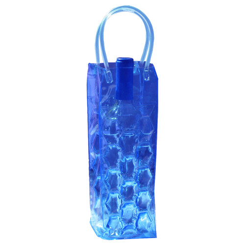 12" Pop 1 Ice Blue Insulated Chill Plastic Bottle Bags - IMAGE 1