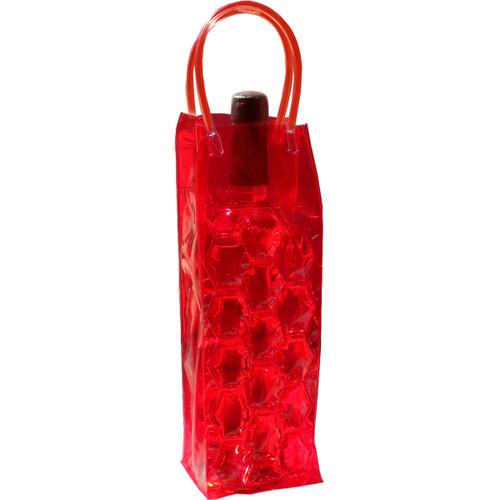 12" Pop 1 Fire Red Insulated Chill Plastic Bottle Bags - IMAGE 1