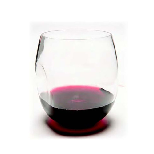 3.25” Clear Drinkware Stemless Design Wine Glass 8 oz - IMAGE 1