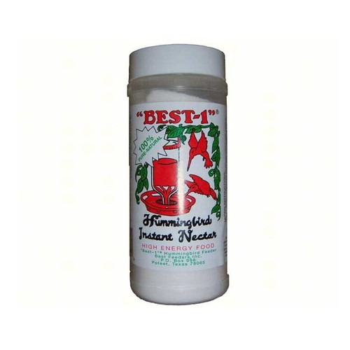 6.25" White Cylindrical Hummingbird Instant Nectar Powder High Energy Food 14 oz. - IMAGE 1