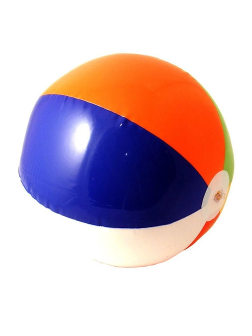 18" Blue and Orange Inflatable Beach Ball - IMAGE 1
