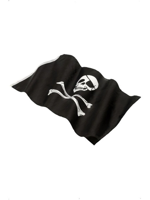 91" Black and White Pirate Horror Halloween Outdoor Flag - IMAGE 1