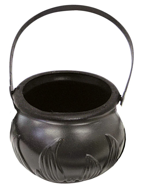 Small Witch's Brew Cauldron Halloween Decoration - 5" - Black - IMAGE 1