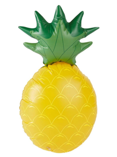 19" Yellow and Green Unisex Adult Inflatable Halloween Pineapple Costume Accessory - One Size - IMAGE 1