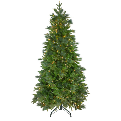 Real Touch™️ Pre-Lit Medium Rosemary Emerald Angel Pine Artificial Christmas Tree - 7.5' - Warm White LED Lights - IMAGE 1
