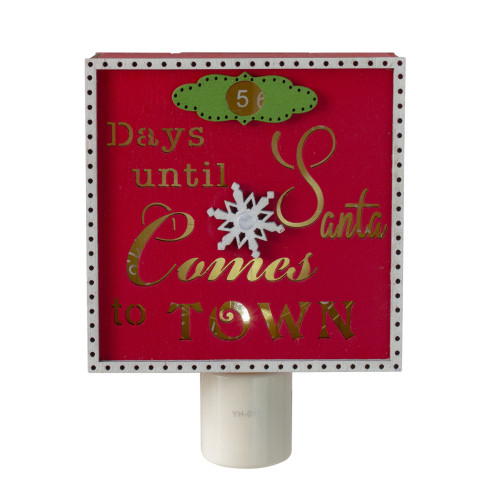 Countdown to Santa Christmas Night Light - 5.5" - IMAGE 1