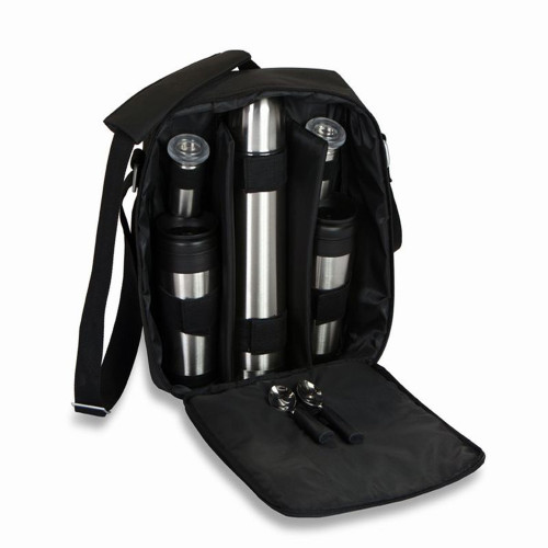 14" Black Take-a-Long Shoulder Bag Coffee Set for 2 with Accessories - IMAGE 1