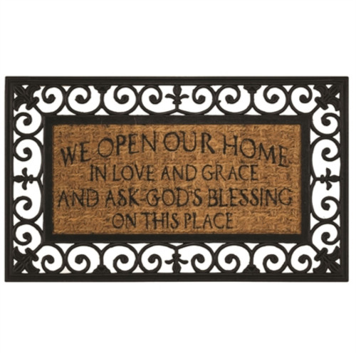 We Open Our Home Outdoor Patio Doormat - 17.5" x 29.5" - IMAGE 1