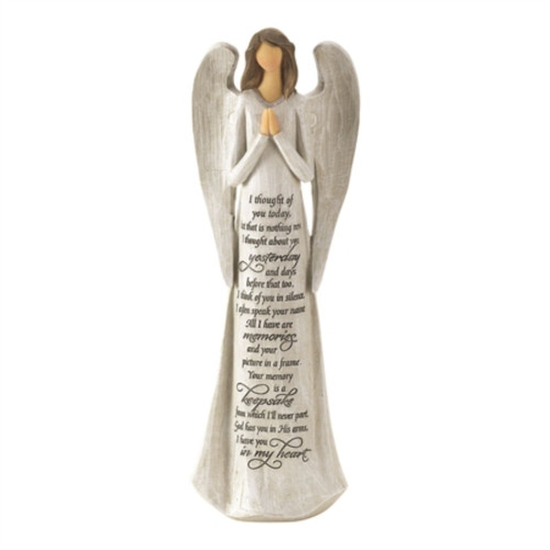 Peaceful Praying Angel Tabletop Figurine - 11.5" - Gray - IMAGE 1