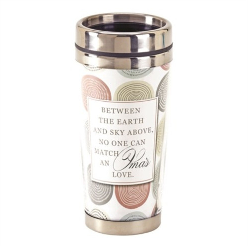 7" Silver and White Oma's Love Travel Mug, 16oz. - IMAGE 1