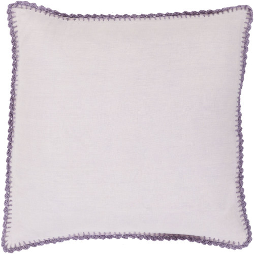 18" Periwinkle Purple Solid Square Throw Pillow Cover - IMAGE 1