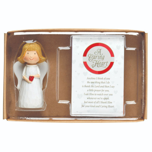 Angel Holding Heart Figurine Gift Box - 2.5" - Brown - Pack of 2 - IMAGE 1