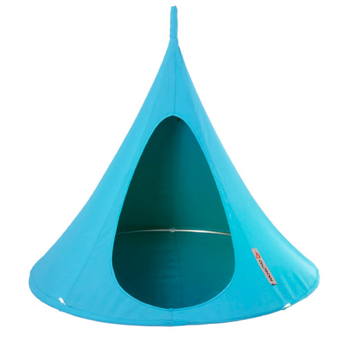 72” Light Blue Two Person Hanging Cacoon Chair with Hanging Hardware - IMAGE 1