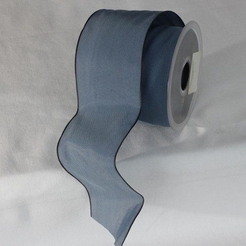 French Blue Solid Wired Edge Ribbon 2.6" x 27 Yards - IMAGE 1