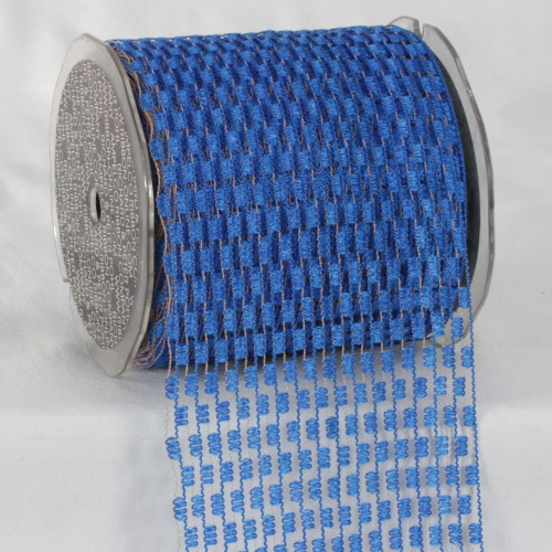 Royal Blue Stretchglitter Craft Ribbon 4" x 22 Yards - IMAGE 1