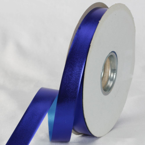Royal Blue Metallic Finish Ribbon 0.75" x 110 Yards - IMAGE 1