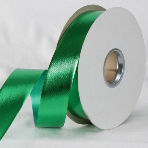 Emerald Green Metallic Finish Ribbon 1.2" x 110 Yards - IMAGE 1