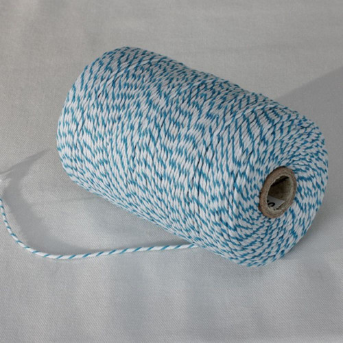 Blue and White Striped Pattern Craft Twine 0.05" x 220 Yards - IMAGE 1