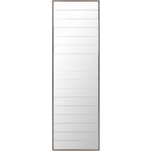 70" Antiqued Hand Painted Rectangular Mirror Tiles with Rust Frame - IMAGE 1