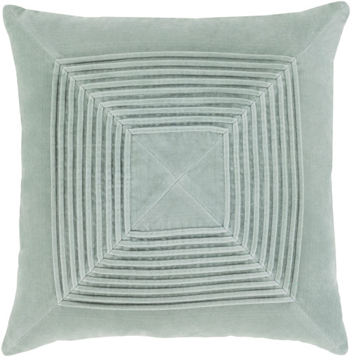 22" Gray Pleated Seamless Square Pattern Throw Pillow Cover - IMAGE 1