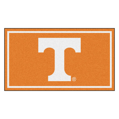 3' x 5' Orange and White NCAA Tennessee Volunteers Rectangular Plush Area Throw Rug - IMAGE 1