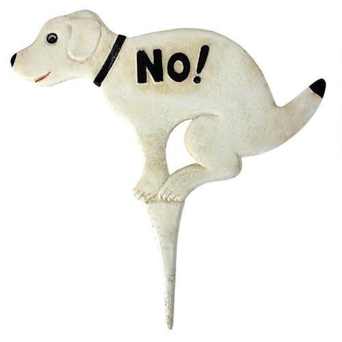 Medium "No" Pausing Pooch Lawn Stake Sign - 13" - IMAGE 1