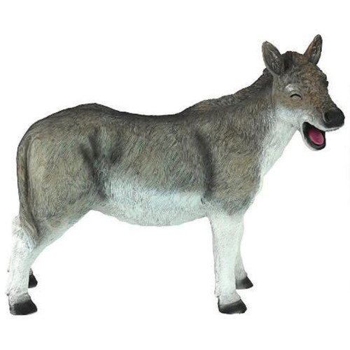14.5" Laughing Donkey Hand Painted Outdoor Garden Statue - IMAGE 1