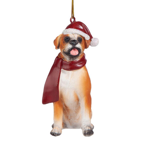 Boxer Dog Christmas Ornament - 4" - IMAGE 1