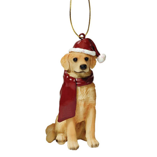 3.5" Golden Retriever Dog Christmas Ornament - IMAGE 1