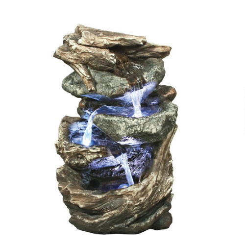 Mesquite Falls Illuminated Garden Fountain - 17.5" - IMAGE 1