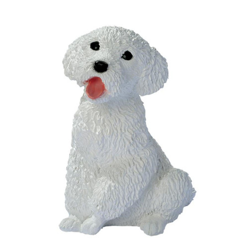 10" Sitting Poodle Puppy Dog Outdoor Garden Statue - IMAGE 1