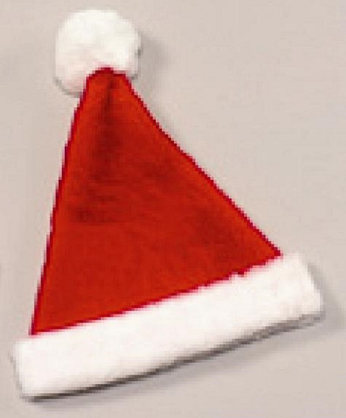 Red and White Plush Christmas Santa Hat – One Size Fits Most - IMAGE 1