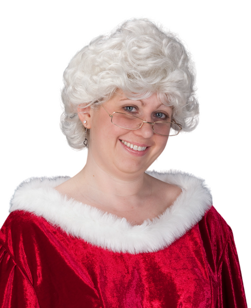 Mrs Claus Short Hair Christmas Wig - Adult One Size - IMAGE 1