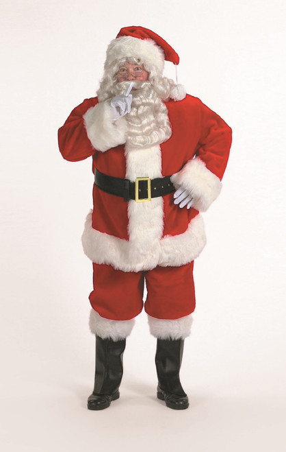 7-Piece Professional Santa Suit Christmas Costume - Adult Size Large - IMAGE 1