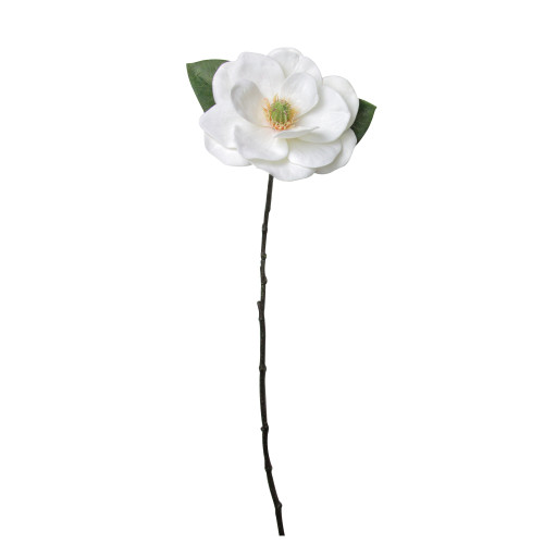 Artificial Magnolia Christmas Stem Spray - 31" - White - IMAGE 1