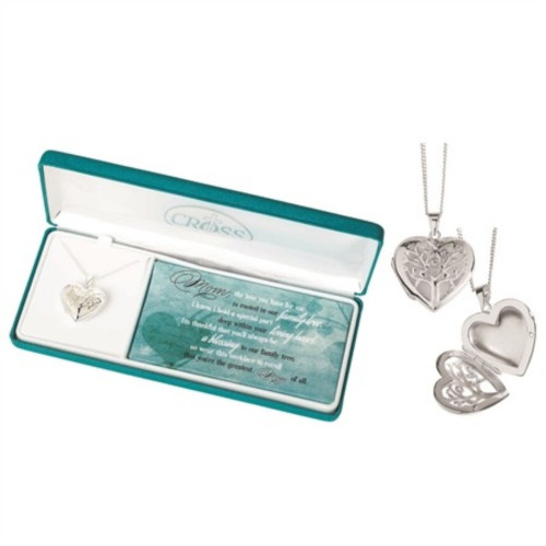 Mom Heart of Our Family Tree Heart Locket Necklace - 20" - IMAGE 1