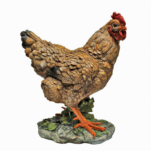 13" Hen Chicken Barnyard Outdoor Garden Statue - IMAGE 1
