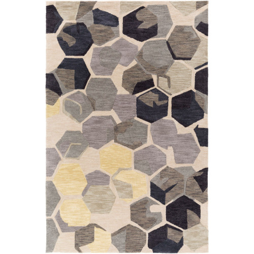 12' x 15' Honeycomb Design Brown and Beige Rectangular Area Throw Rug - IMAGE 1