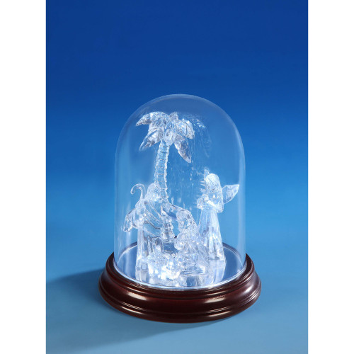LED Lighted Small Nativity Dome Christmas Nativity Decorations - 6" - Set of 2 - IMAGE 1