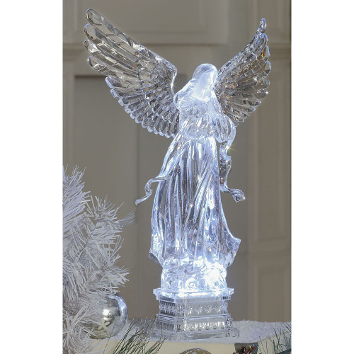 LED Lighted Winged Praying Angel Christmas Decoration - 20.25" - IMAGE 1